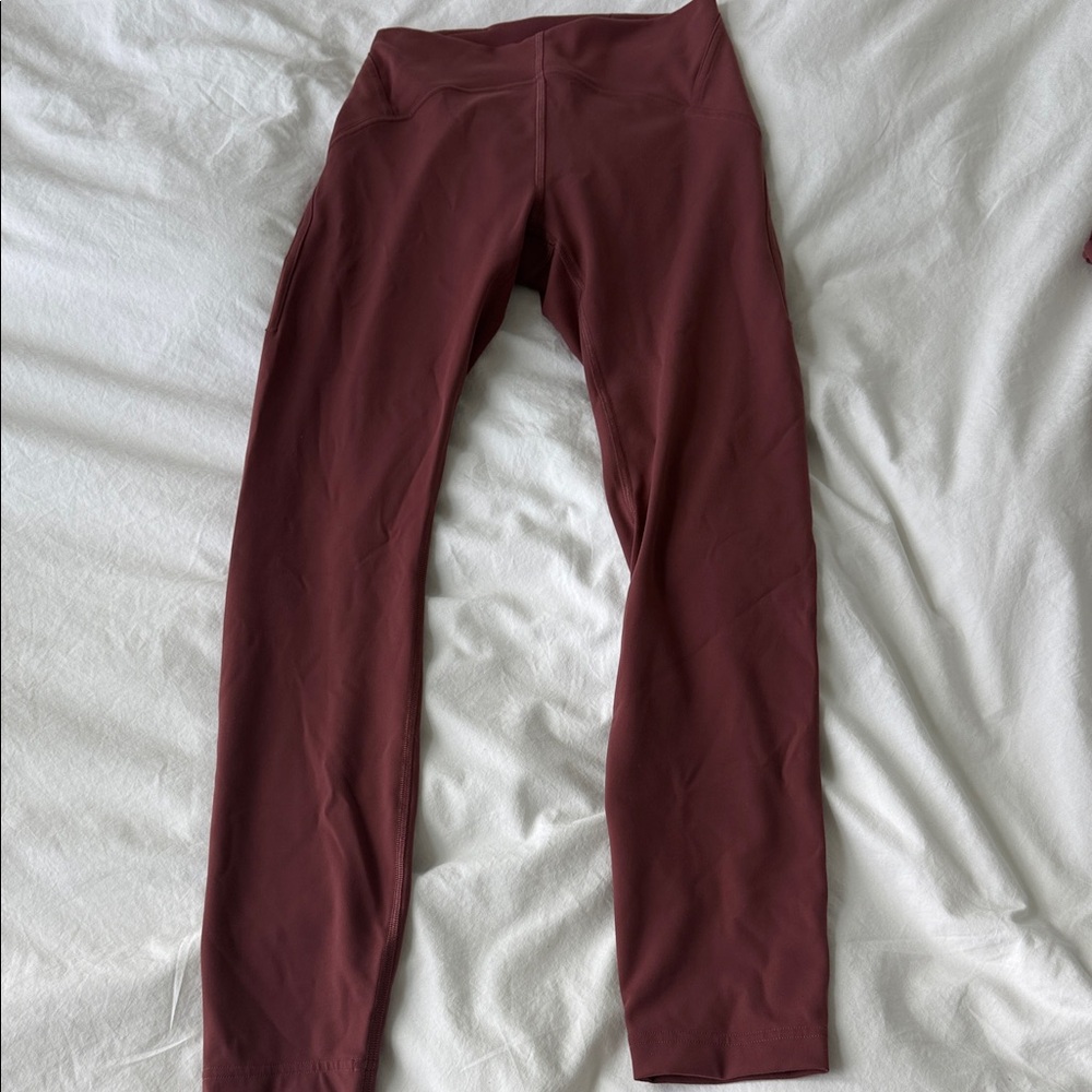 Lululemon High-Waist Burgundy Leggings